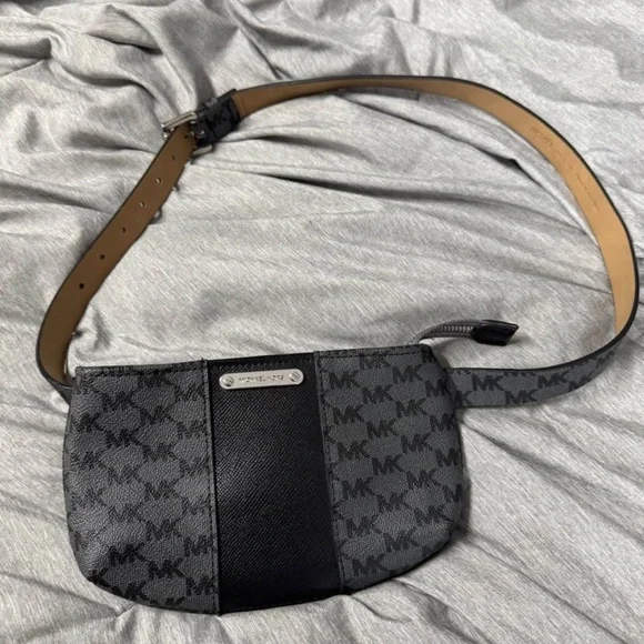 Michael Kors Black and Gray Logo Belt Bag Michael Kors Women main image 4